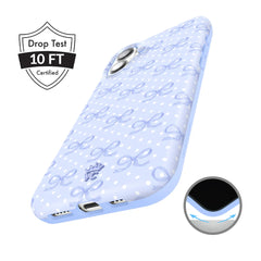 Lovely Blue Bows iPhone Case