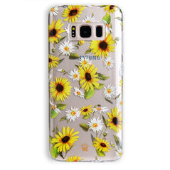 Sunflower Daisy Clear Samsung Galaxy Case