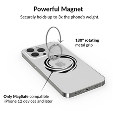 Black & White Swirls MagSafe Grip Ring