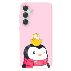 Pudgy Penguins Positive Pink Samsung Case