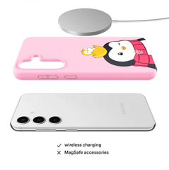 Pudgy Penguins Positive Pink Samsung Case