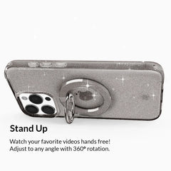 Grey Stardust Glitter MagSafe Grip Ring