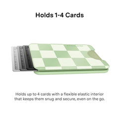 Pistachio Vibe Checkered Magsafe Wallet