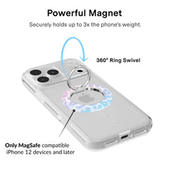 White Opal Leopard MagSafe Grip Ring