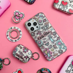 Keith Haring Pastel Glitter AirPod Case