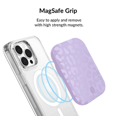 Lilac Leopard Portable MagSafe Charger Power Pack