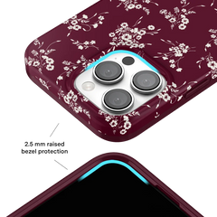 French Burgundy Floral iPhone Case