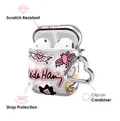 Keith Haring Pastel Glitter AirPod Case
