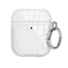 White Croc AirPod Case