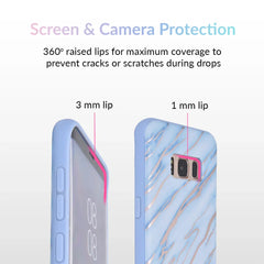Sky Blue Rose Gold Chrome Samsung Galaxy Case