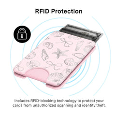 Pink Coastal Seashells MagSafe Wallet
