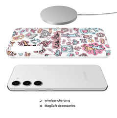Keith Haring Pastel Glitter Samsung Case