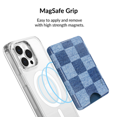 Denim Checker Magsafe Wallet