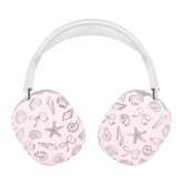 Pink Coastal Seashells AirPod Max Case