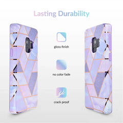 Purple Geometric Marble Samsung Case