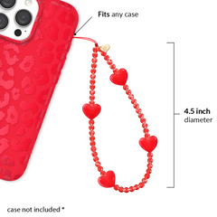Red Heart Phone Charm