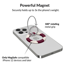 Burgundy Vibe Checker MagSafe Grip Ring