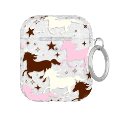 Pink Pony Glitter AirPod Case