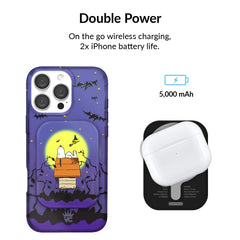 Snoopy Midnight Moon Portable MagSafe Charger Power Pack