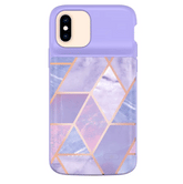 Purple Geometric iPhone Charging Case