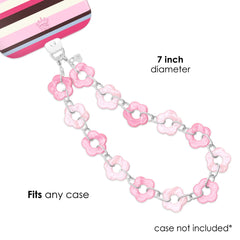Pink Blossom Chain Phone Charm
