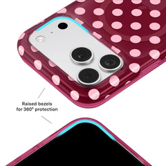 Raspberry Polka Dot iPhone Case