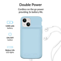 Light Blue iPhone Charging Case