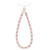 Pink Pearl Leather Chain Phone Charm