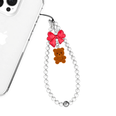 Winter Teddy Phone Charm