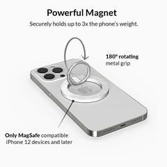 Clear Frosted Smiley MagSafe Grip Ring