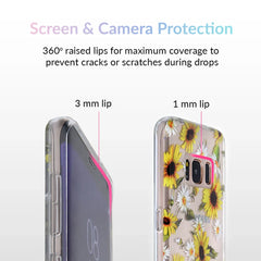 Sunflower Daisy Clear Samsung Galaxy Case