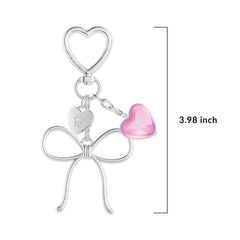 Silver Bow Bag Charm