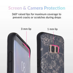 Floral Rose Gold Chrome Samsung Galaxy Case