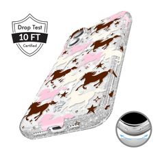 Pink Pony Glitter iPhone Case
