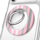 Pink Chrome Stripes MagSafe Grip Ring