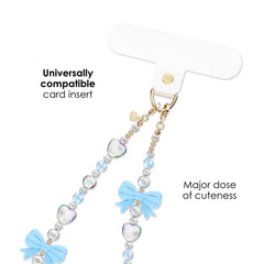 French Blue Bow Phone Charm