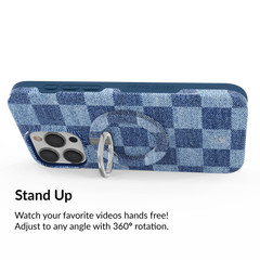 Denim Vibe Checkered MagSafe Grip Ring