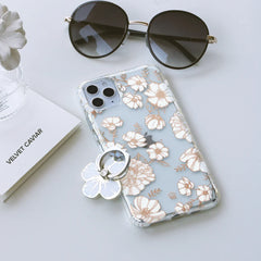 White and Gold Floral Ring