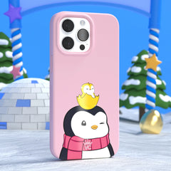 Pudgy Penguins Positive Pink iPhone Case
