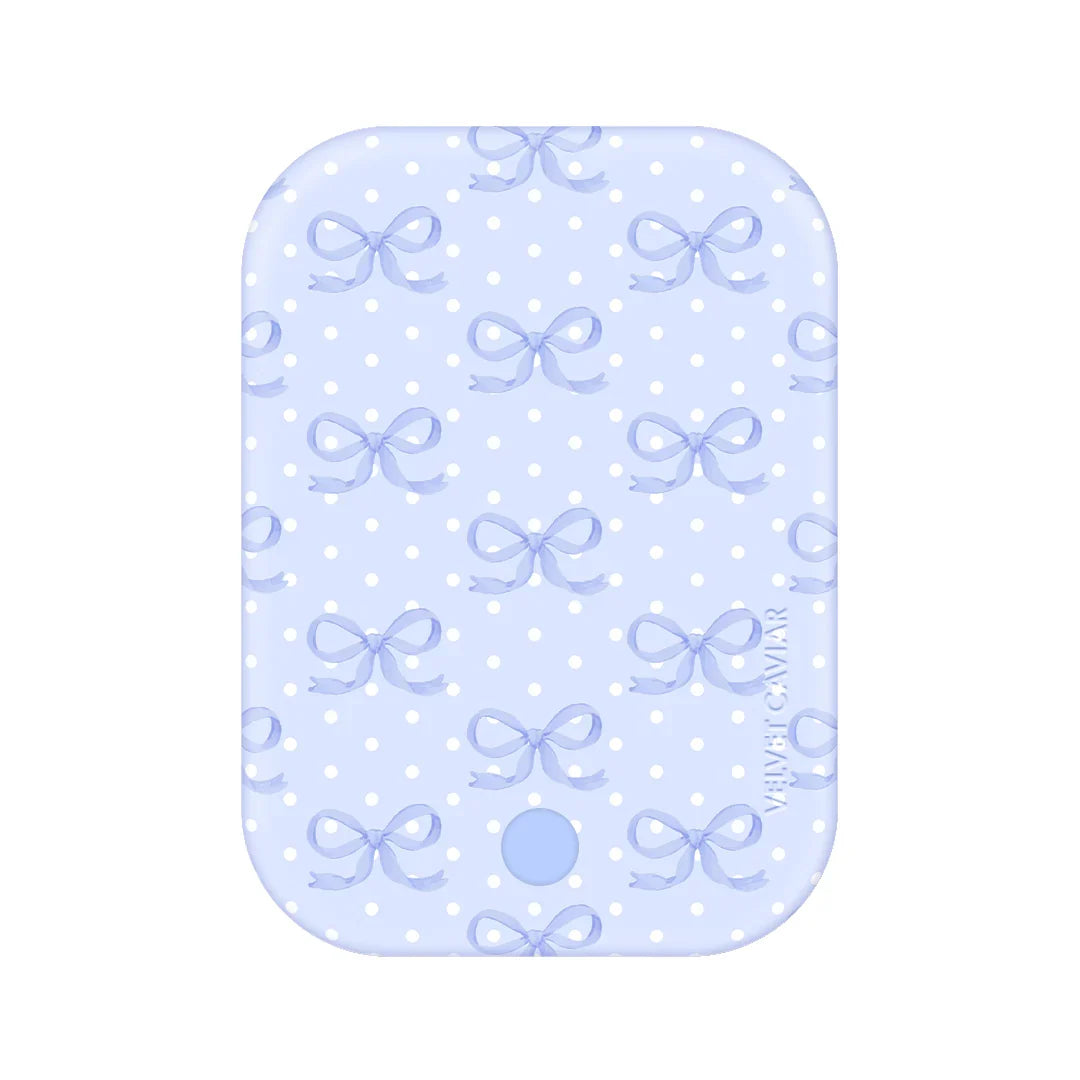 Lovely Blue Bows Portable MagSafe Charger Power Pack