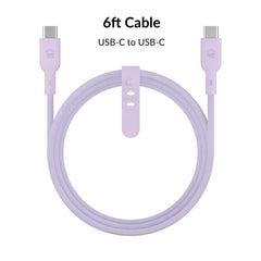 Soft Lilac Fast Charging Cable, 6ft USB-C