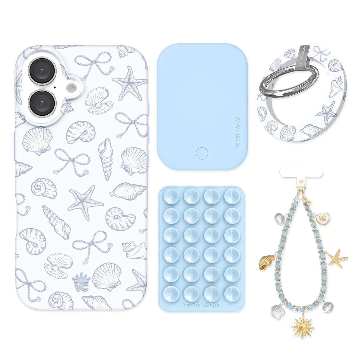 Coastal Seashells iPhone Bundle Set - Grip