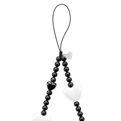 Black & White Heart Charm