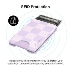 Lilac Vibe Checkered Magsafe Wallet