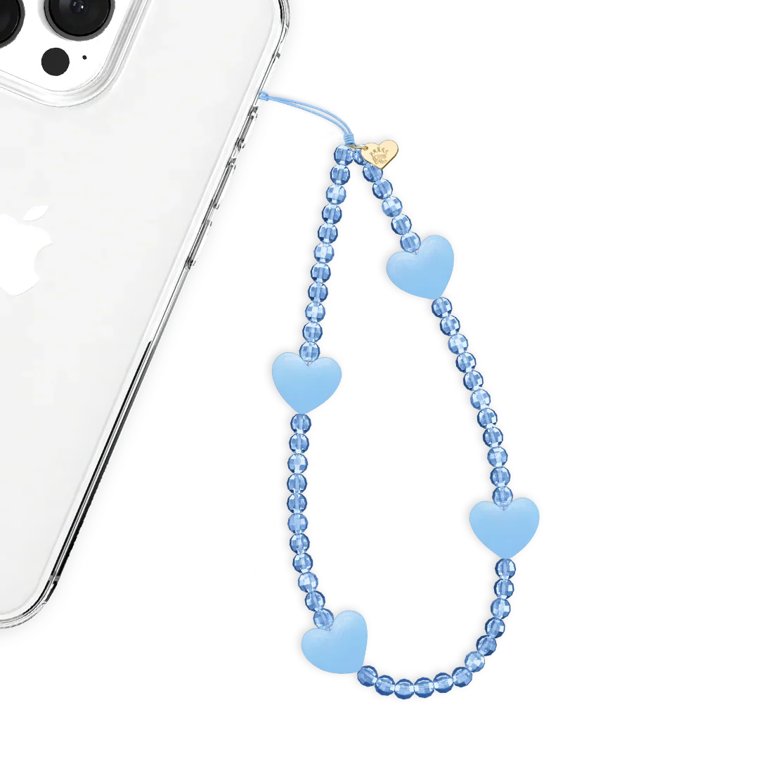 Blue Heart Phone Charm
