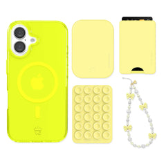Neon Yellow iPhone Bundle Set - Wallet