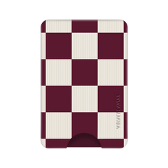 Burgundy Vibe Checker MagSafe Wallet