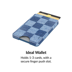 Denim Checker Magsafe Wallet
