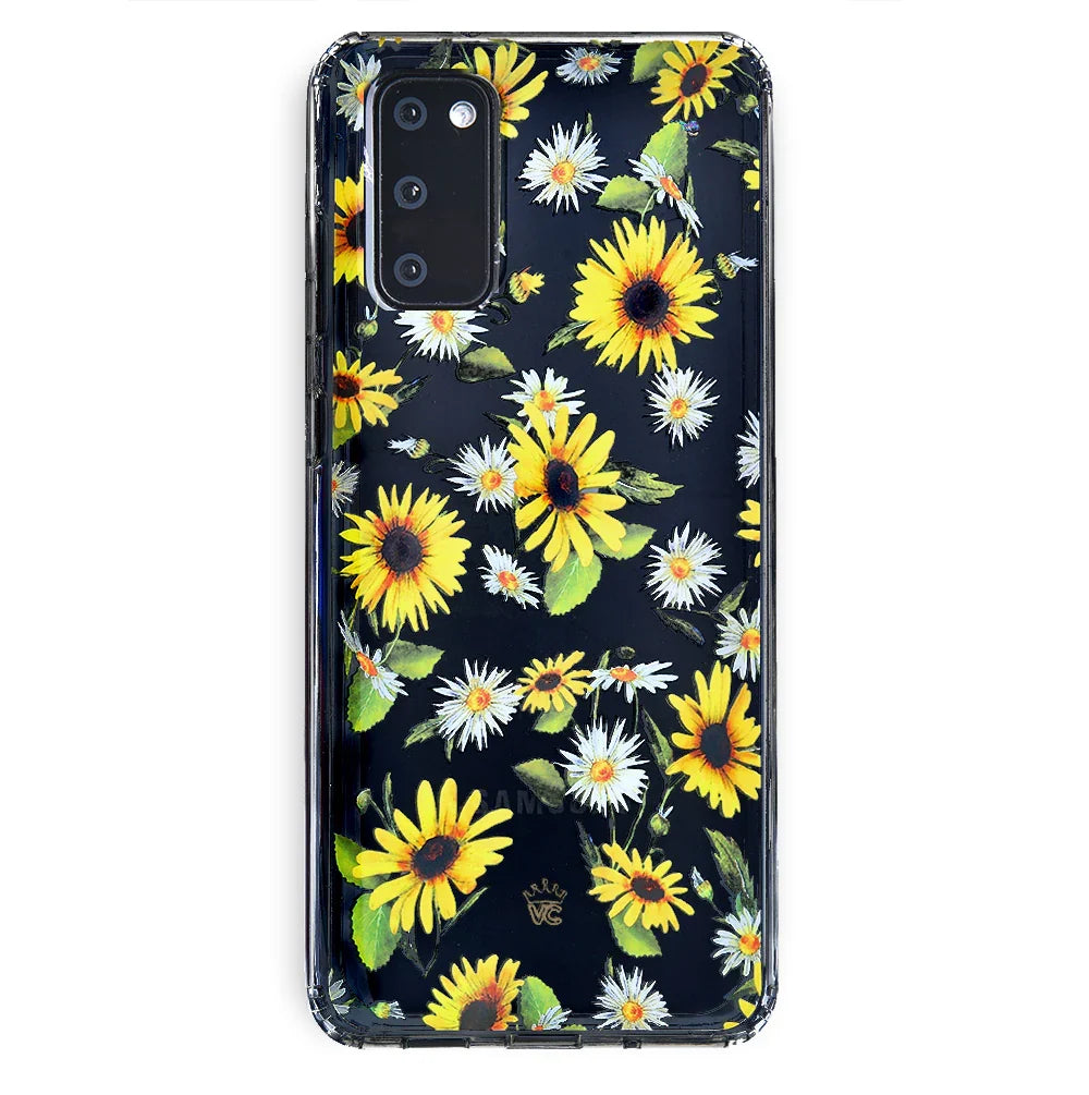 Sunflower Daisy Clear Samsung Galaxy Case