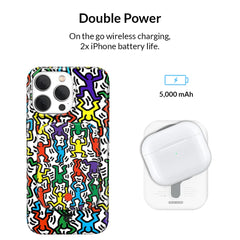 Keith Haring Rainbow Dancers Portable MagSafe Charger Power Pack